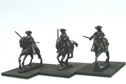 WLOA55b Cuirassiers in Tricorns, Front Plate Only on Galloping Horses - Warfare Miniatures USA